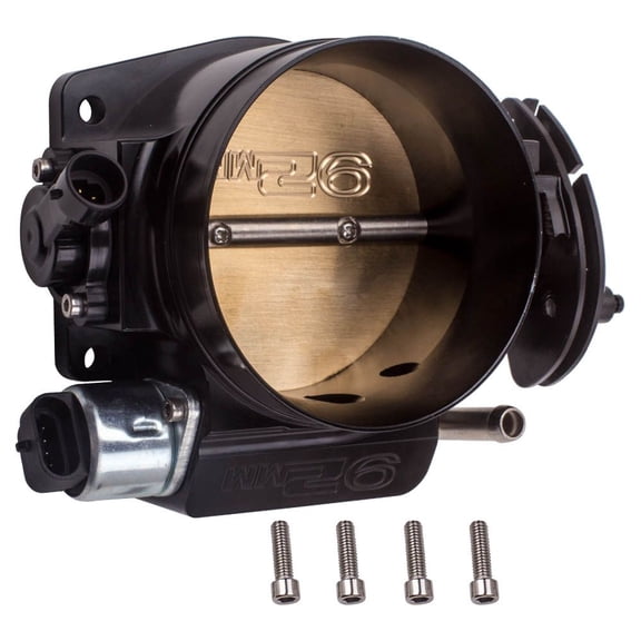 92mm Cable Throttle Body for GM LS LS1 LS2 LS3 LS6 LS7 LSX Engines - CNC Aluminum, 4-Bolt Intake - Includes TPS & IAC