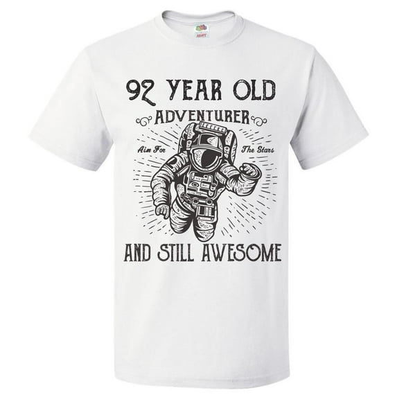 92nd Birthday Gift For 92 Year Old Adventurer T Shirt Gift
