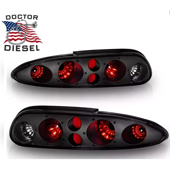 93-02 Chevy Camaro Z28 SS RS Base Coupe Convertible Tail Lights Black Dark Smoke