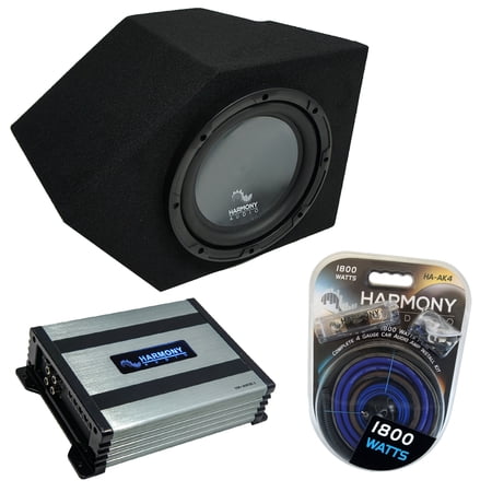 93-02 Pontiac Firebird Coupe Passenger Side 10" Harmony R104 Sub Box & HA-A400.1