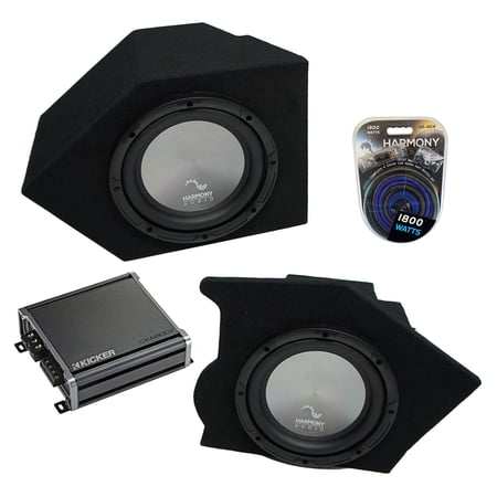 93-02 Pontiac Firebird Coupe Rear Pocket Harmony A102 Dual 10" Sub Box & CXA8001