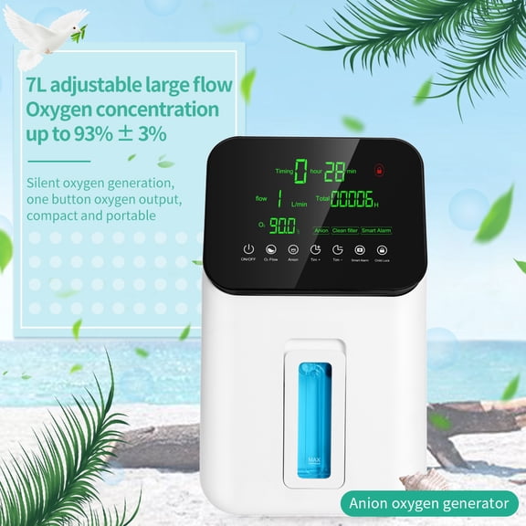 93% 1-7LGenerator Tube &th Accessories-(24Hrs) Quiet(All-Age Use) Concentrator for Home use