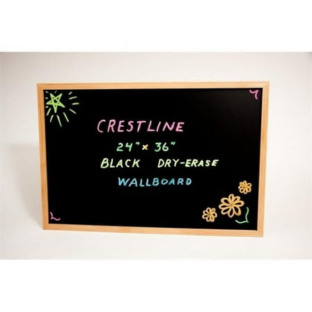 93 24 x 36 in. Wood-framed Black Dry-Erase Board