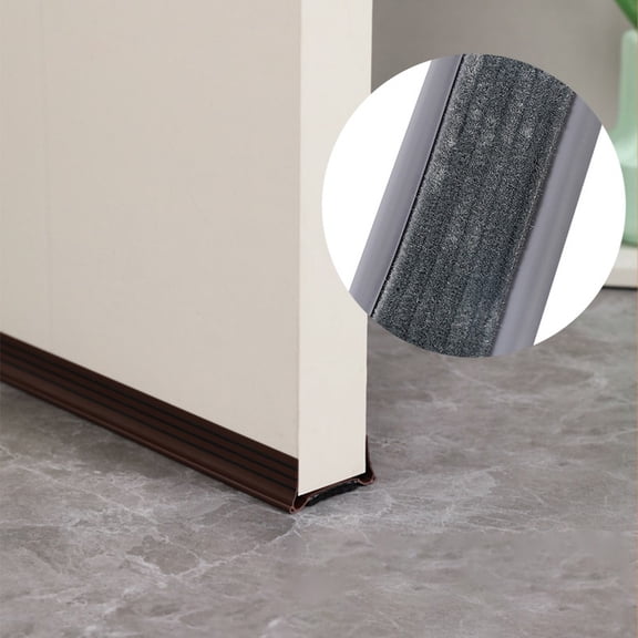 93*5Cm Door Stopper Draft Excluder for Effective Draft Protection and Noise Reduction Brown