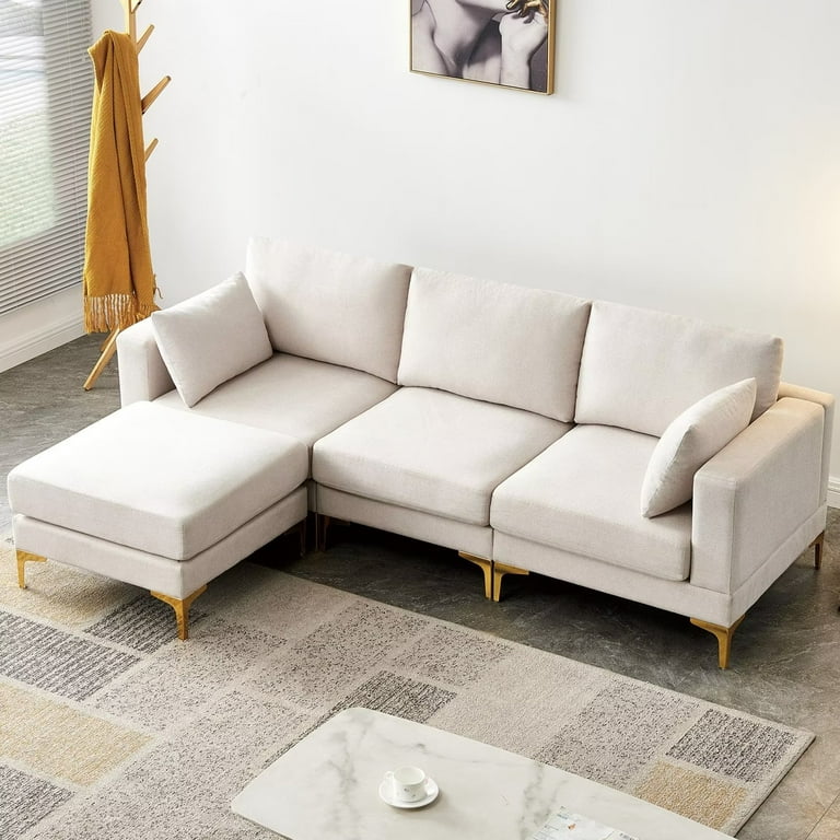 Sofa with detachable ottoman deals