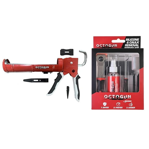 930-GTD Caulk Gun by and Octogun Silicone/Caulk Removal Kit