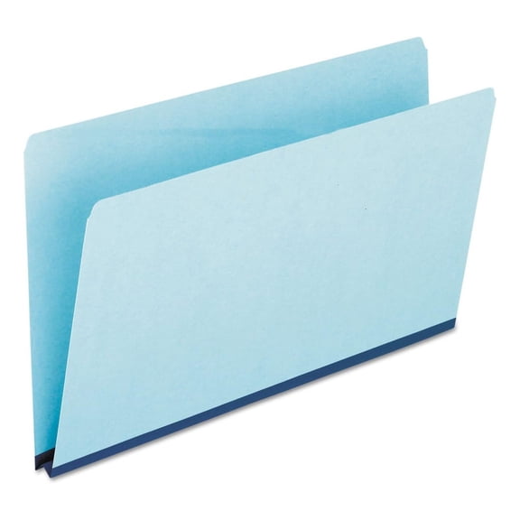 9300 Tab Folders, Straight Cut, 9-1/2-Inch H, Legal-Size, 25/X, Blue
