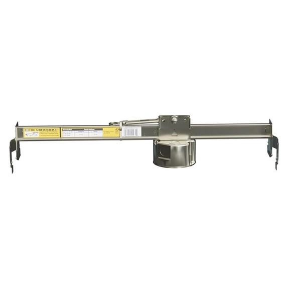 931 Grid-Brace with 4 in. Round Ceiling Box, 2-1/8 in. Deep, Two 1/2 & Four 1/2 & 3/4 in. Concentric KO's