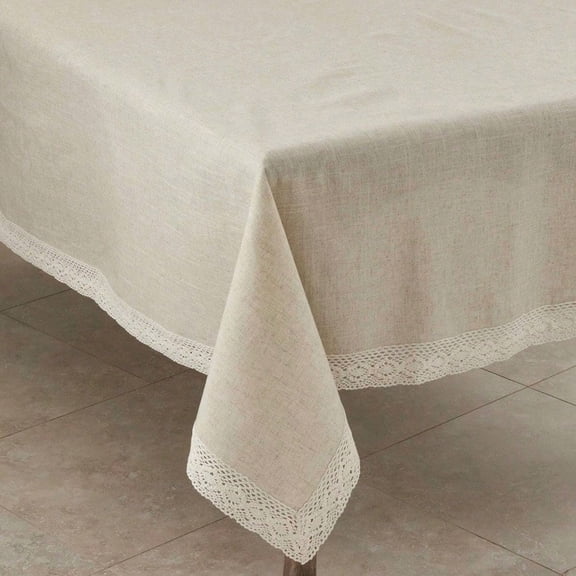 931 Tablecloth Natural 72 Inch Square Sold Per 1 PC Tan
