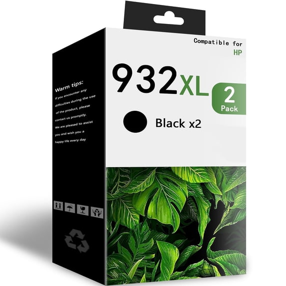 932XL Ink Cartridges Compatible for 932 932 XL Ink Cartridge for Officejet 6100 6600 6700 Printers(2 Pack)
