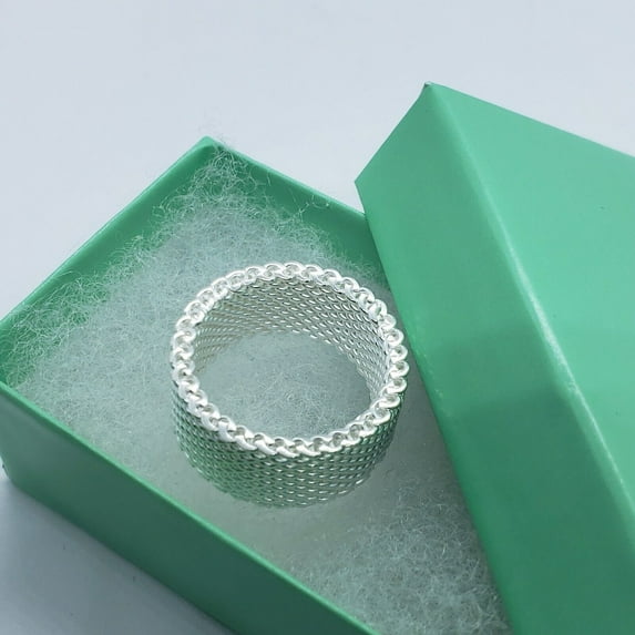 933 Sterling Silver Heavy Mesh Ring