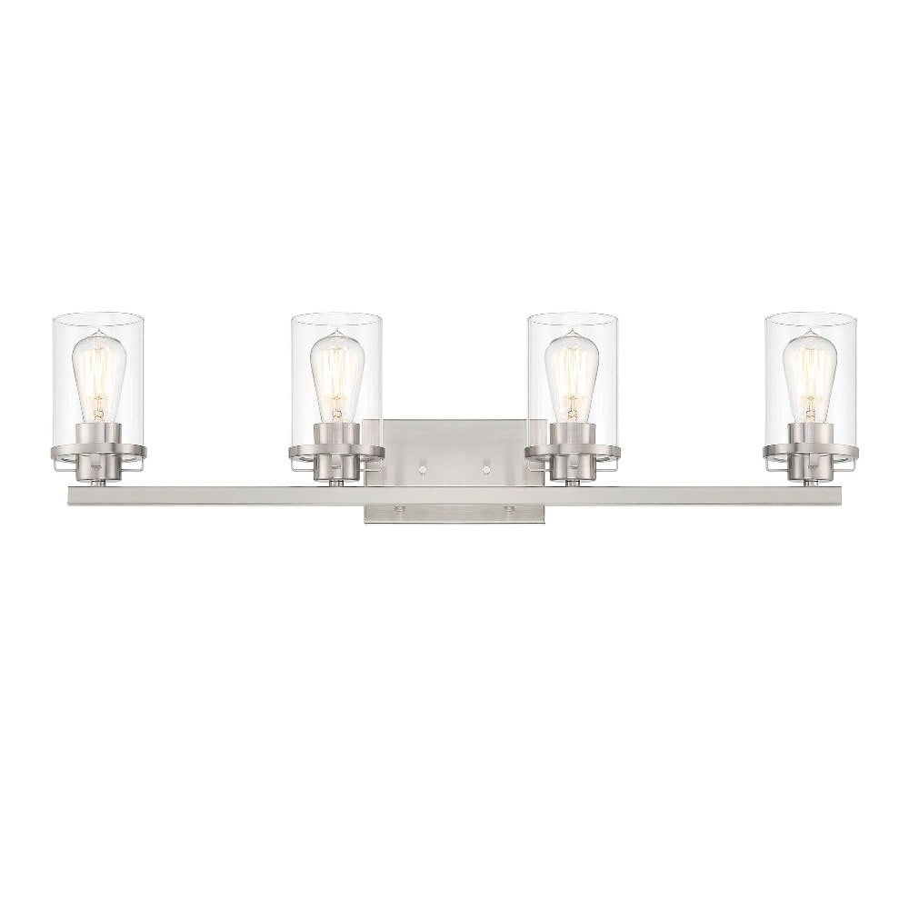 Jedrek 33.75" Brushed Nickel Industrial Outdoor Cylinder Light