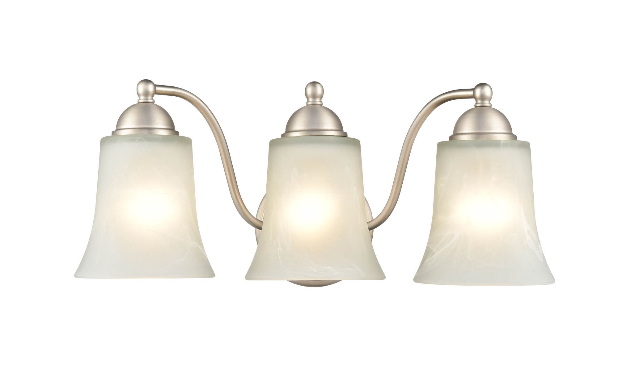 9333-SN Millennium Lighting Abelia - 3 Light Bath Vanity-8 Inch Tall and 18 Inch Wide-Satin Nickel Finish