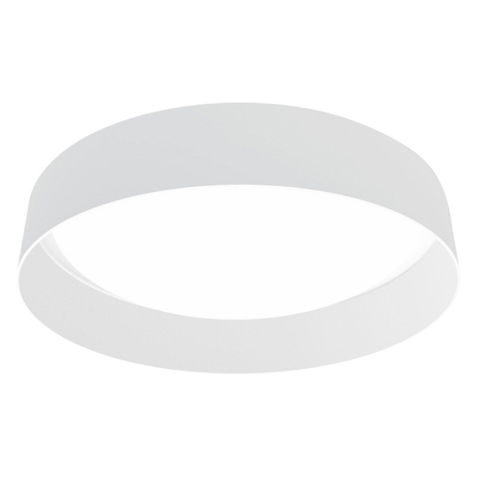 24" Modern Elegance Linen Drum LED Ceiling Light in White