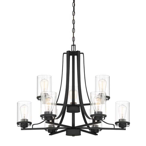 93389-BK-Designers Fountain-Jedrek - 9 Light Chandelier -Traditional Installation