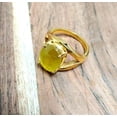 thumbnail image 1 of 934 Sterling Silver Gold Plated Natural Certified Yellow Sapphire/Pukhraj 7 Carat Astrology Ring For Men & Women, 1 of 3