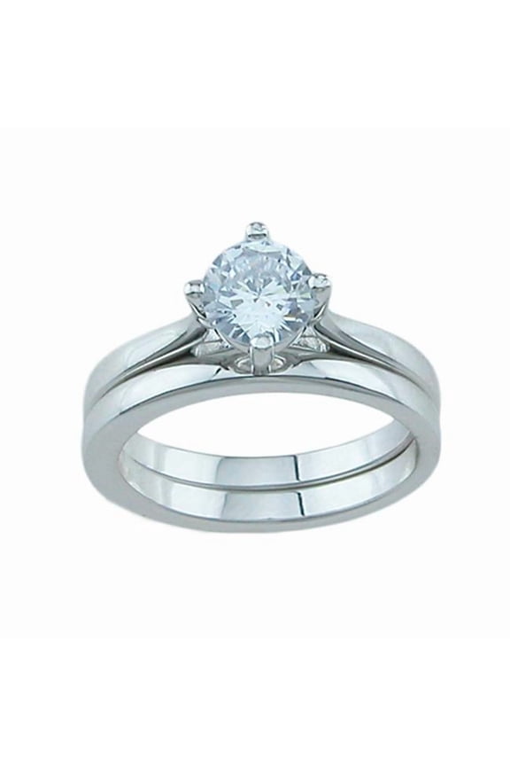 935 Sterling Silver Wedding Ring Set - Size 5