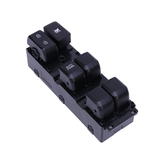 93570-4X300 Car Glass Lift Button Panel, Multiple Integrated Buttons in a Black ABS Body for the Vehicle Glass Raising and Lowering Task