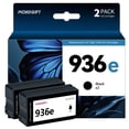 thumbnail image 1 of 936 936e Black Ink Cartridge Compatible for 936 Ink for Ink 910 Printer Ink (2 Black), 1 of 6
