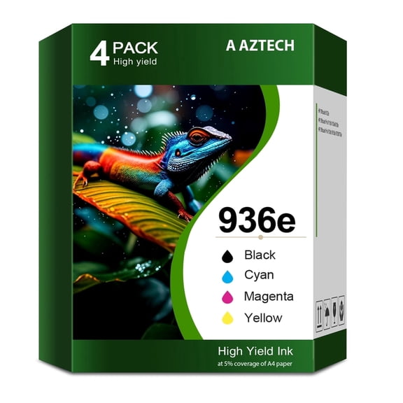 936E 936 Ink Cartridges Compatible for HP 936 E 936 936XL OfficeJet Pro 9125e 9135e 9110b 9130b Wide Format 9730e 9730 OfficeJet 9122e 9128e Printer | 936XL Eligible for Instant Ink, Pack of 4