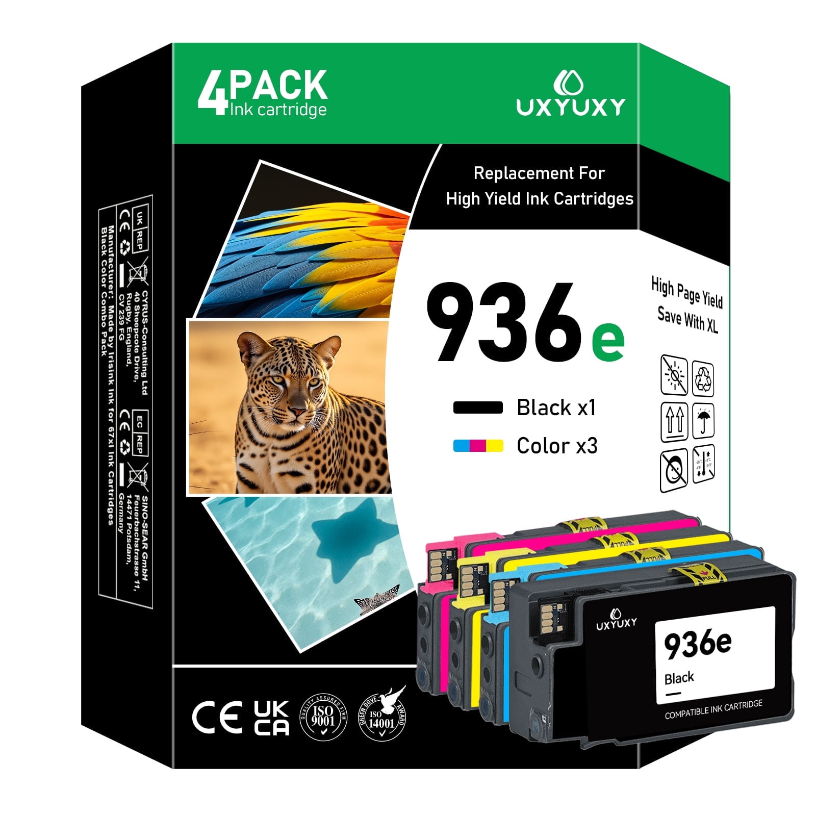 936e Ink Cartridges with Chip Compatible for HP 936 936e Ink Cartridge ...