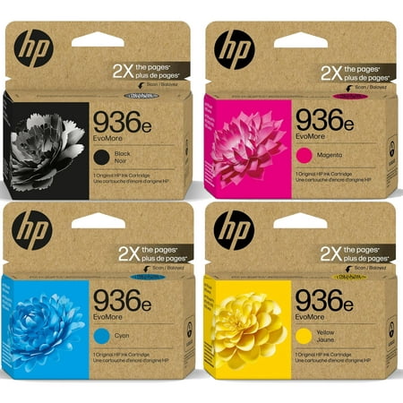 936e Ink cartridge Compatible for 936 ink cartridge High Yield Combo Pack Ink Cartridge for 9110b 9128 9130b 9125e 9135e 9122e 9730e Printers (Black, Cyan, Magenta, Yellow
