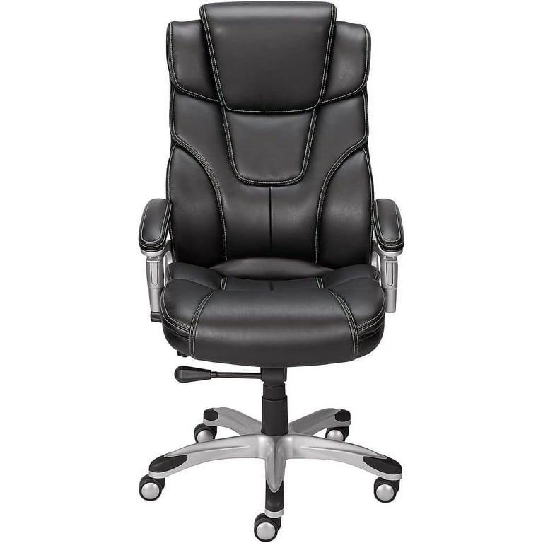 937975 Baird Bonded Leather Managers Chair Black Walmart