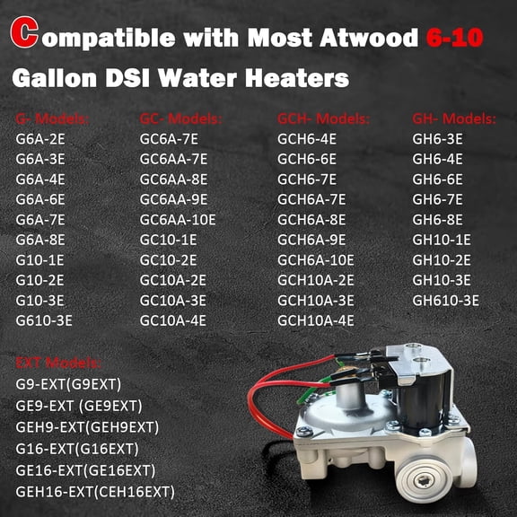 93870 Water  Valve for Atwood Water , 93844 RV Gas Control Solenoid Valve for Atwood GC6AA-10E, 92078 93321 Camper  Cutoff Ignition Controller for G6A-8E