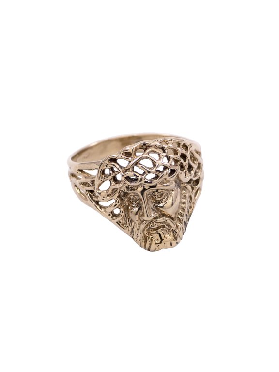 Yellow Bronze Jesus Weave Ring