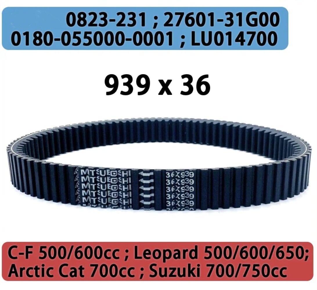939x36 Drive Belt For CFMoto CF400 450L CF500 CF600 0180-055000-0001/0004/0002
