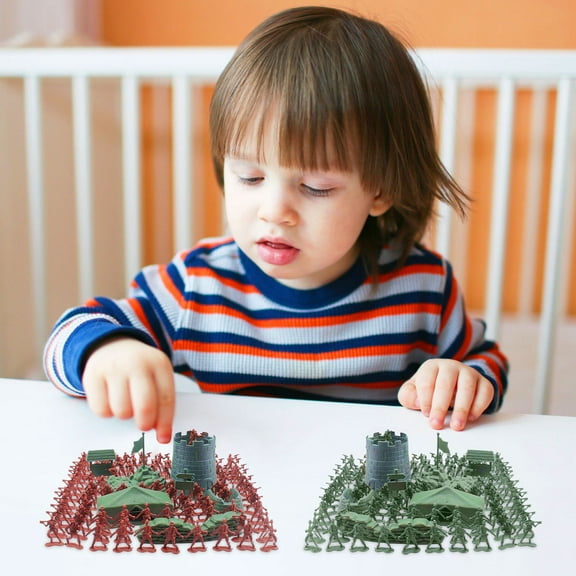 93PCS Soldier Military Set, Plastic Soldier Men Playset with Scenes, Soldiers Figures Battlefield Accessories for Birthday Party Holiday Christmas Gift