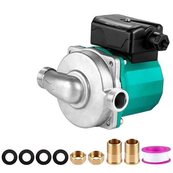 93W Hot Water Recirculating Pump 110V Stainless Steel Water Circulator Pump with 3 Speed Control for Electric Water Heater System