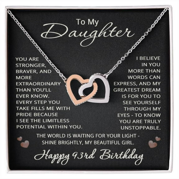 93rd Birthday Gifts from Mom Dad for Daughter 93rd Birthday Necklace Heart Pendant Jewelry 93 Years Old Birthday