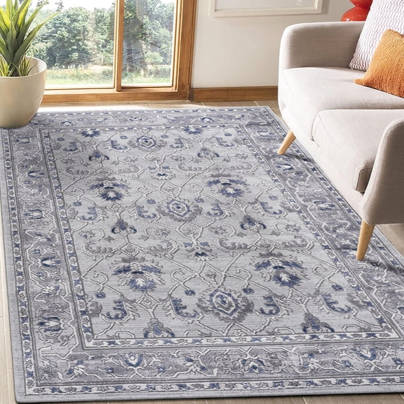 93x120 Polyester - Non-Shedding & Kid Approved - Living Room, Eat-in Kitchen - Easy Maintenance Rug