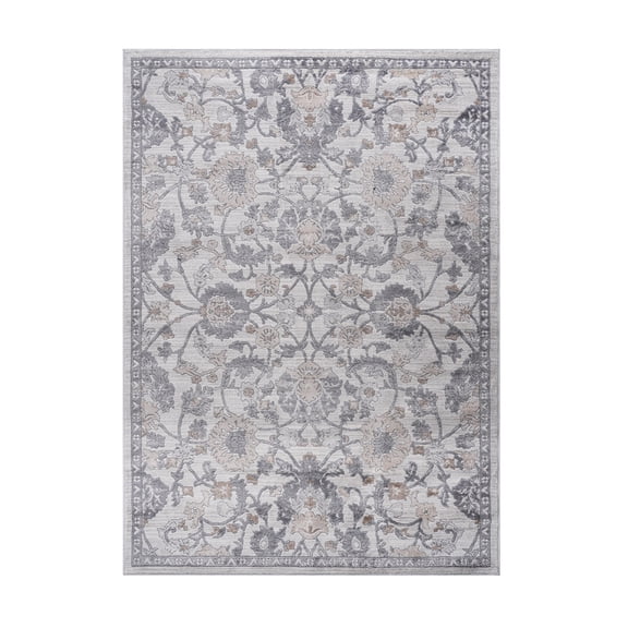 93x120 in Sand - Machine-Woven and Durable - Dining Room, Home Office - Easy to Clean