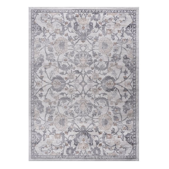 93x120in Sand Polyester Rug, Easy Maintenance / Ideal for Dorm and Study