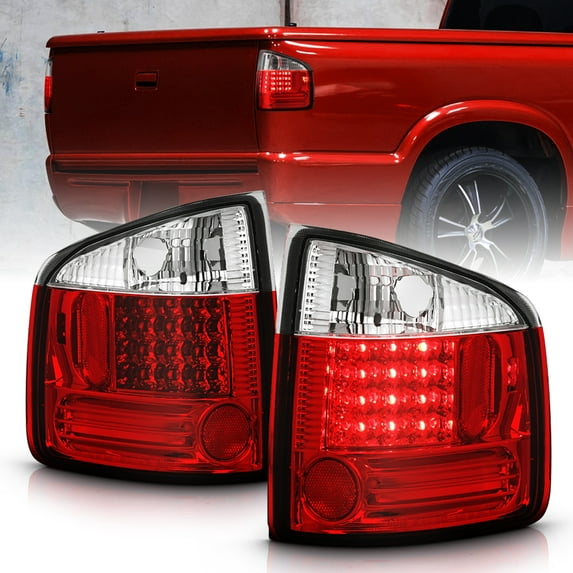 94-04 Chevy S10 Gmc Sonoma Led Perform Red Clear Tail Lights Left+Right