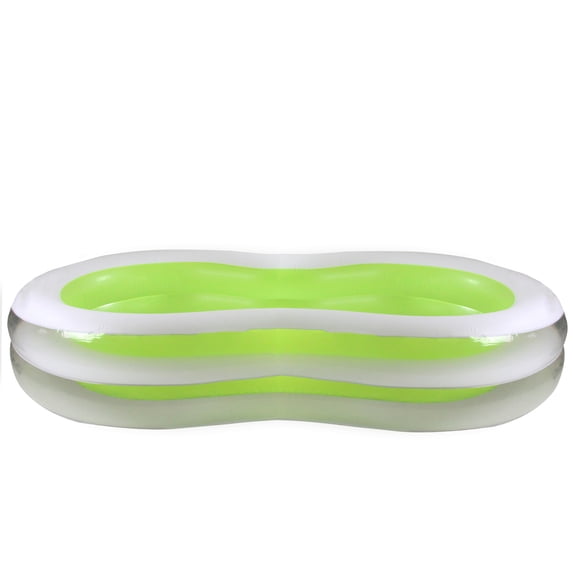 Pool Central 94.5" Green and White Inflatable Figure 8 Swimming Pool