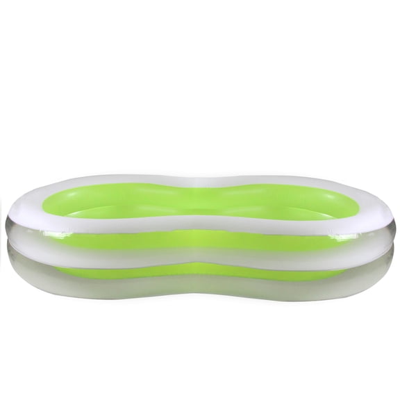 Pool Central 94.5" Green and White Inflatable Figure 8 Swimming Pool