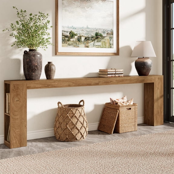 94.5-Inch Extra Long Console Table, Narrow Sofa Behind Couch Table