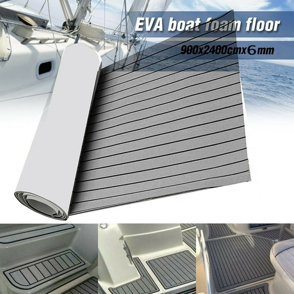 94.5'' x 35.4'' EVA Foam Boat Marine Flooring Mat Teak Decking Boat Yacht Flooring Mat Sheet for Use on Boat Decks, RV, Floating Docks