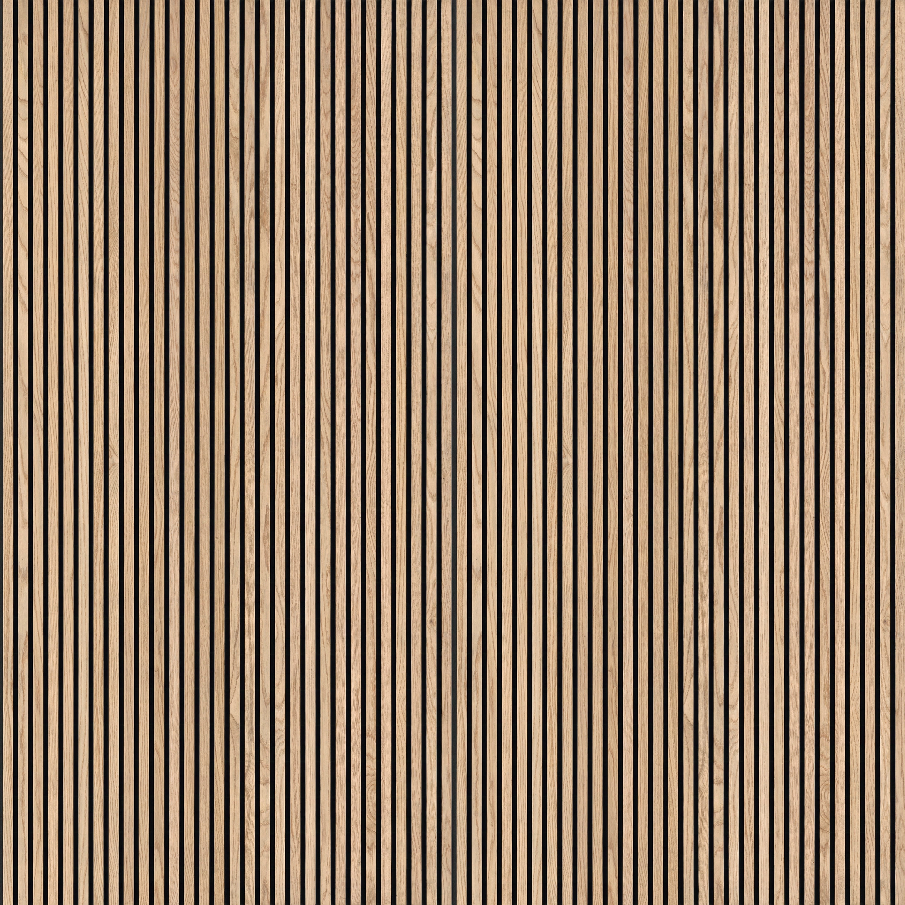MSI 94.5" x 9.5" 3D Natural Fluted Wood Slat Acoustic Sound Absorbing Wall Paneling (Set of 4)