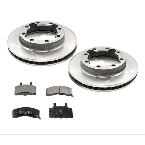 94-97 Fits Dodge Ram 2500 4 Wheel Drive Ft Brake 8 Stud Rotors & Pads 7500GVW