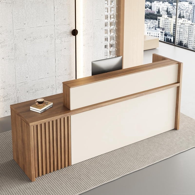 Walnut & Cream White