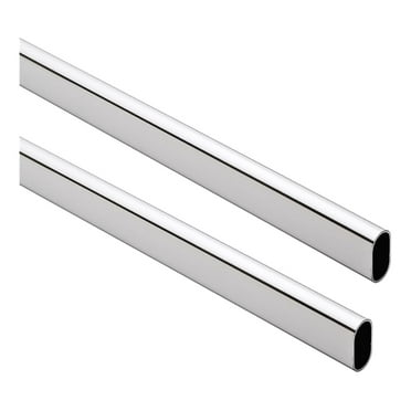 94" Oval Closet Rod (15mm x 30mm) | 2 Pack | Chrome
