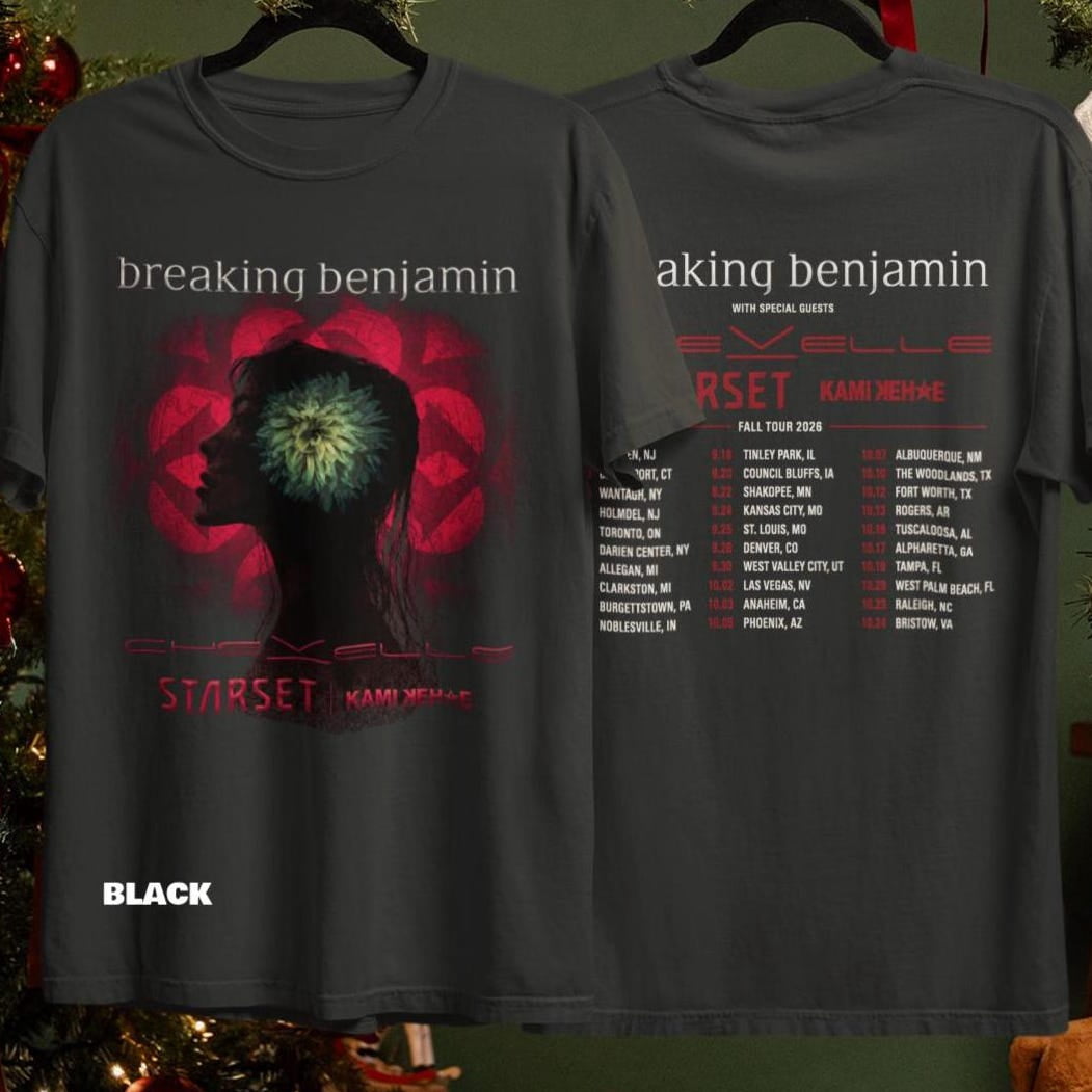 94. Unisex Breaking Benjamin 2026 Tour Shirt _ Rock Band Graphic Tee ...