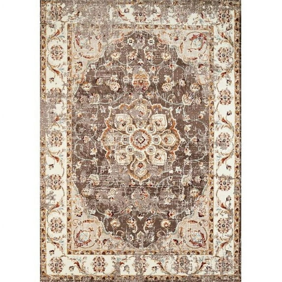 94" X 126" Taupe Olefin Oversize Rug