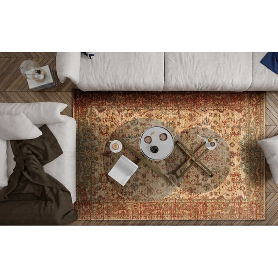 94" X 134" Sand or Coral Polypropylene Rug