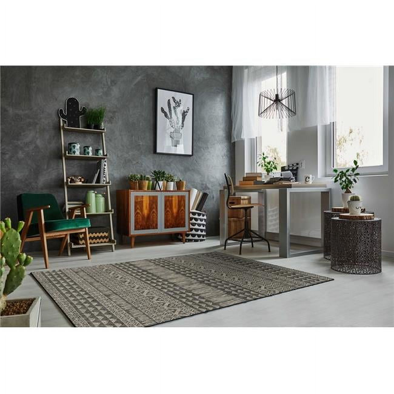 94 x 94 in. Charcoal Polypropylene Rug - Walmart.com
