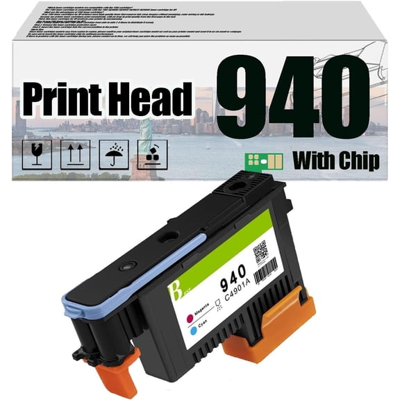 940 C4900A C4901A Print Head, Compatible for HP OFFICEJET PRO8000 8500 8500A Printers —— High Print Volume with Chip